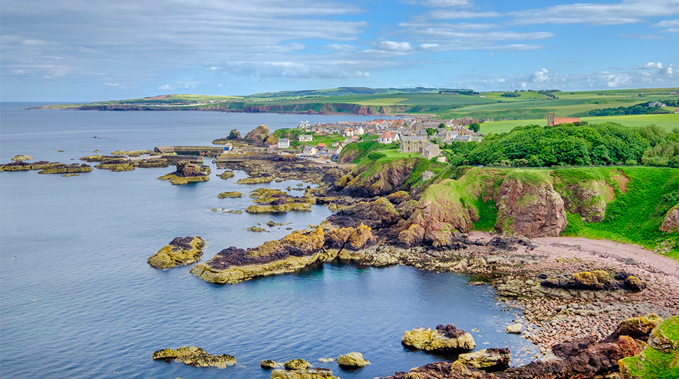 St Abb's Head, a rocky promontory and a national nature reserve in Berwickshire, Scotland